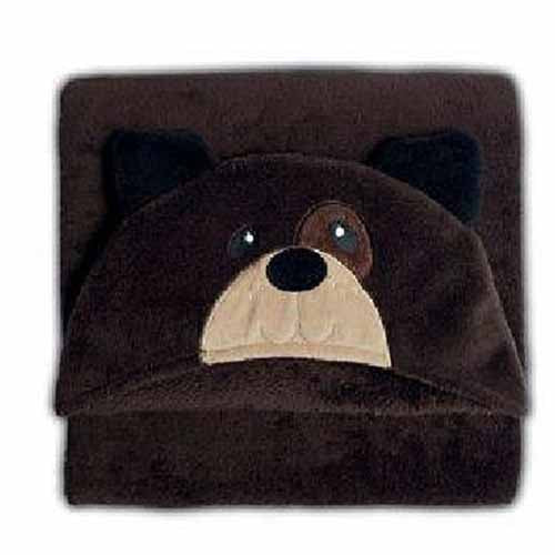 Manta Infantil Buettner Baby com capuz - Cão Marrom