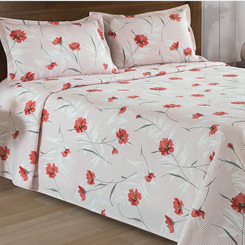 Kit Colcha King Döhler Piquet Estampada 100% Algodão - Mia
