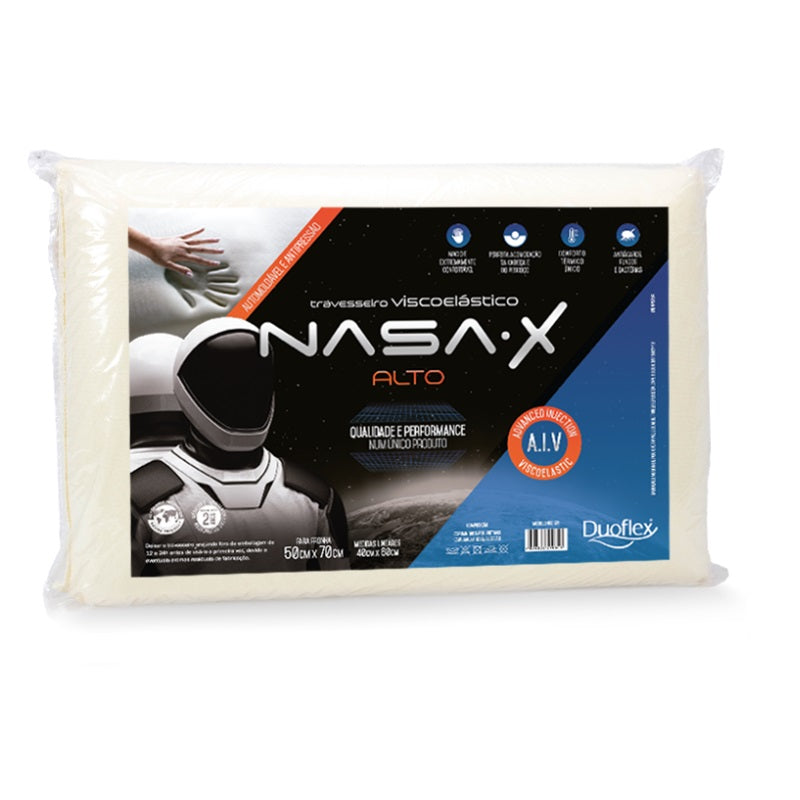 Travesseiro Viscoelastico Duofléx - Nasa X Alto