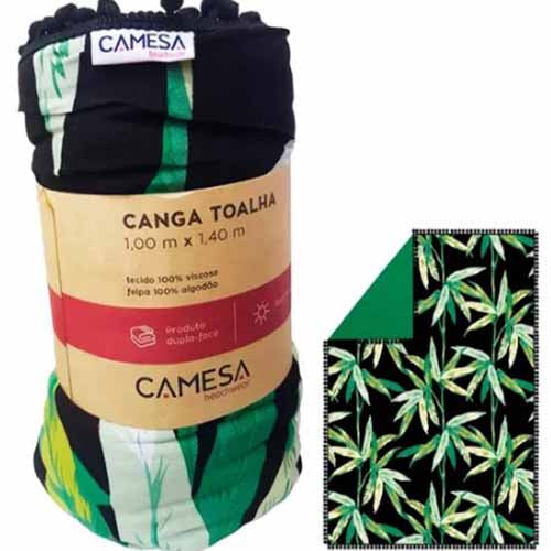 Toalha Canga Camesa Beachwear - Folhagem Verde