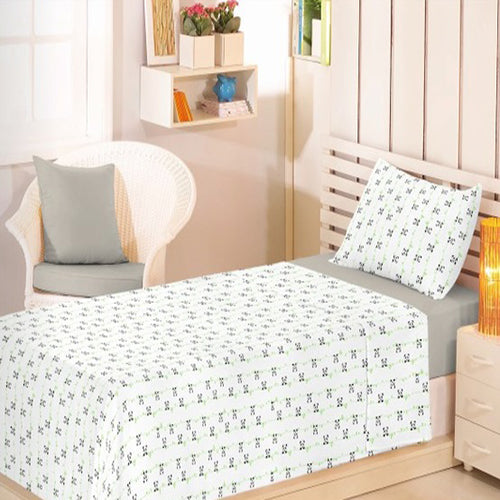 Jogo de Cama Infantill Estamparia 150 Fios - Panda 7686