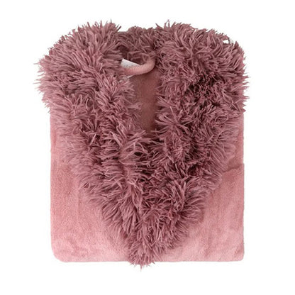 Roupão Infantil Microfibra Atlântica Sofisticata Gola Rosa - G 9 a 12 anos