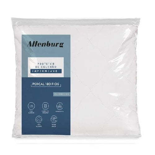 Protetor de Colchão Casal Altenburg Impermeável 180 Fios - altura 50cm