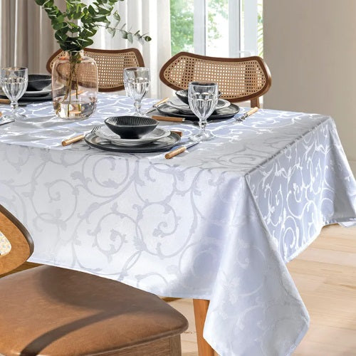 Toalha de Mesa Döhler Requinte - Lisa Branca 1,60x1,60