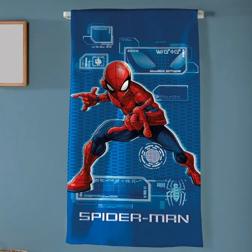 Toalha de Banho Infantil Döhler Aveludada Licenciado - Spiderman Azul 07