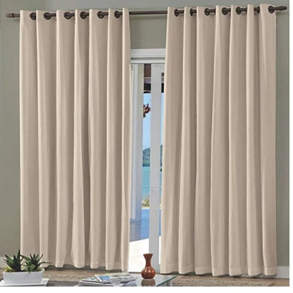 Cortina Pratika Slim Bella Janela Tecido + Blackout 2,60x2,30m - Bege Duna