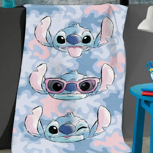 Toalha de Banho Infantil Döhler - Stitch Azul