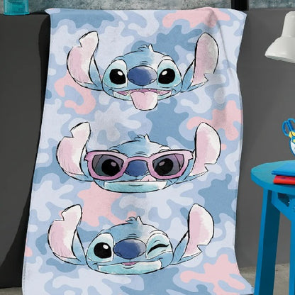 Toalha de Banho Infantil Döhler - Stitch Azul