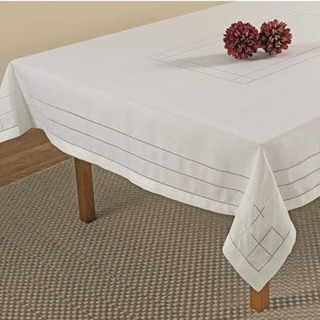 Toalha de Mesa Rafimex - Ponto Ajaur Branca 1,80x2,75m