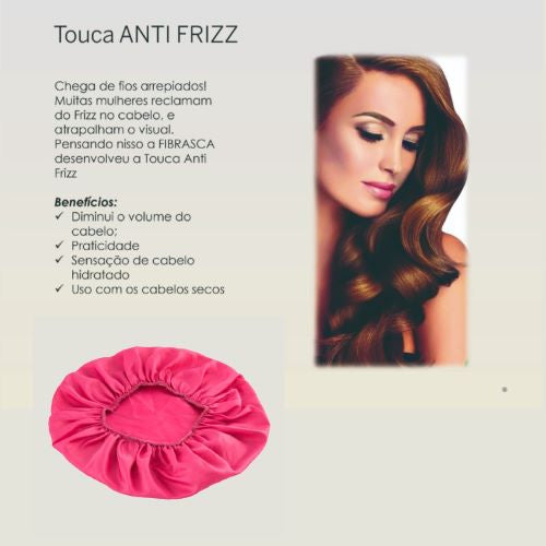 Touca Fibrasca Cetim - Plumax Rosa
