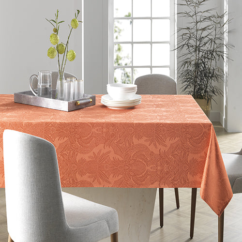 Toalha Mesa Karsten Sempre Limpa - Tropical Terracota  1,80x1,80