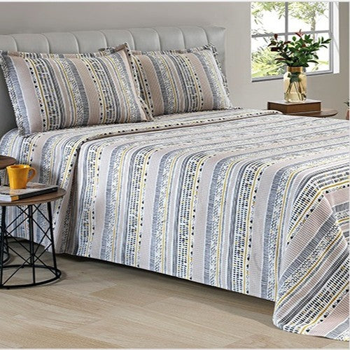 Kit Colcha King Döhler Piquet Estampada 100% Algodão - Valença 01