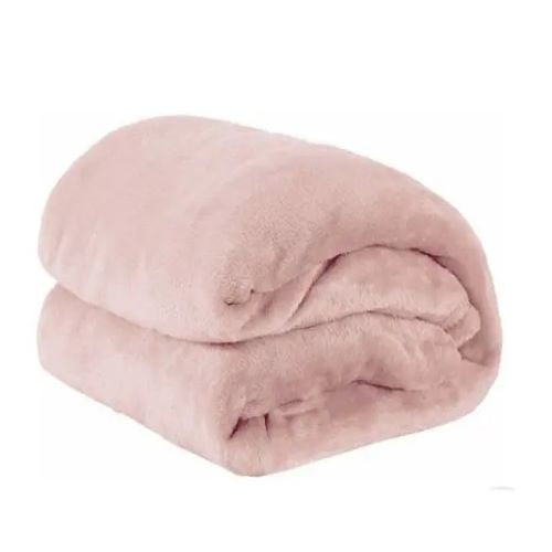Manta Solteiro Camesa Velour Neo - Rosa