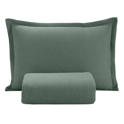 Kit Colcha Solteiro Döhler Piquet Lisa 100% Algodão - Verde