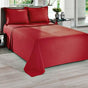 Kit Colcha Casal Döhler Piquet Lisa  100% Algodão - Vermelho 11180