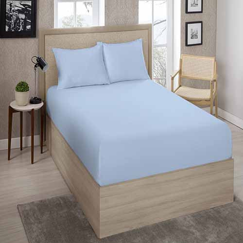 Lençol Solteiro King 1,10 Estamparia - Azul