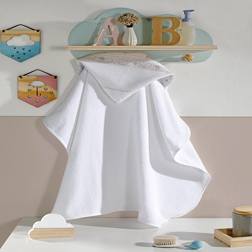 Toalha Banho com Capuz Baby Döhler - Baby Kids Branco