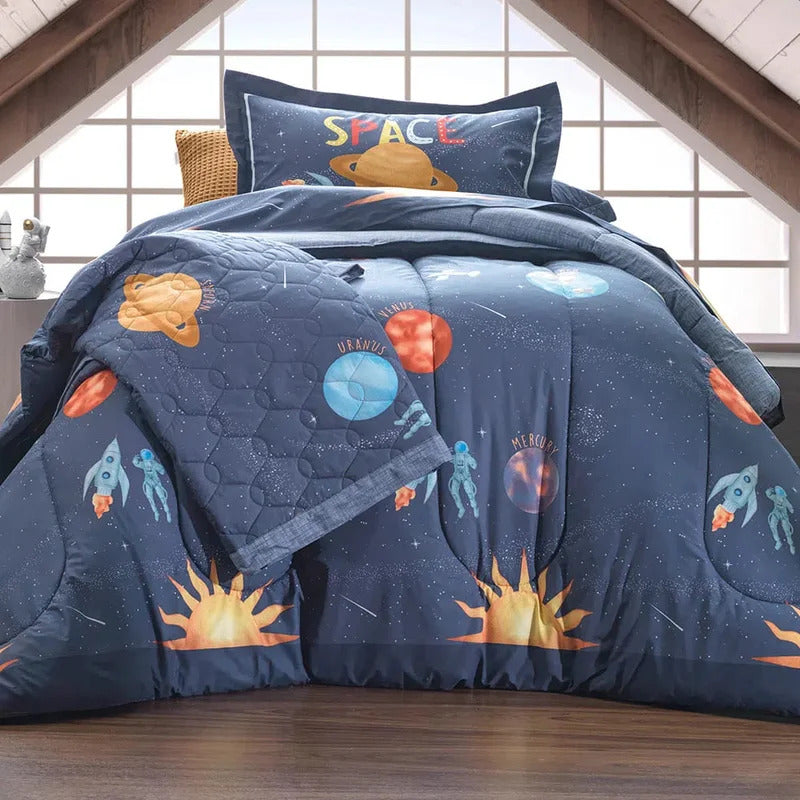 Jogo de Cama Solteiro Karsten 200 Fios - Galaxia II