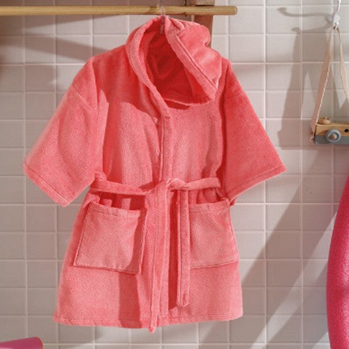 Roupão Infantil Com Capuz Döhler Aveludado - 3 a 6 anos-Rosa