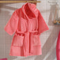 Roupão Infantil Com Capuz Döhler Aveludado - 3 a 6 anos-Rosa