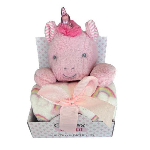 Manta Le Petit com Bichinho Corttex - Unicórnio