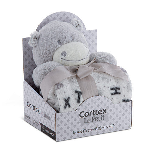 Manta Le Petit com Bichinho Corttex - Hipopótamo