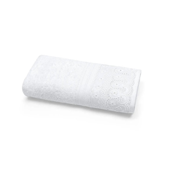 Toalha Rosto Buettner Cristal Renascença - Rendada Branca