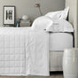 Jogo de Cama Casal Buddemeyer Damask Stripes Cetim 300 Fios - Branco