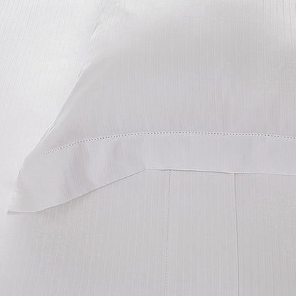 Jogo de Cama King Buddemeyer Damask Stripes Cetim 300 Fios - Branco