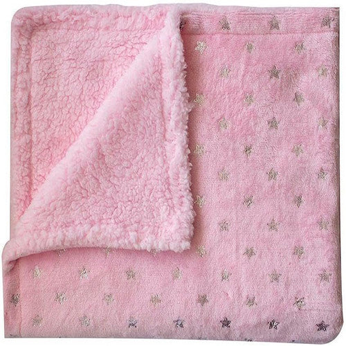 Manta Baby Camesa Estrelinha - Rosa
