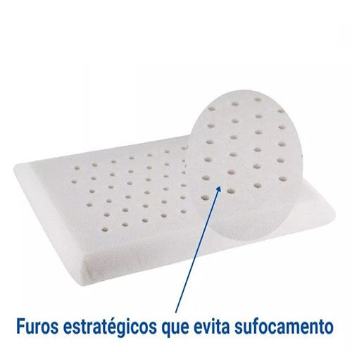 Travesseiro Fibrasca Látex Lavável Baby - 30x40cm