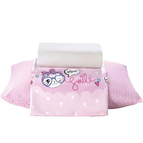 Jogo de Cama Infantil Döhler 130 Fios - Gatinha