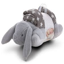 Manta Le Petit Com Travesseiro Corttex - Coelho Cinza