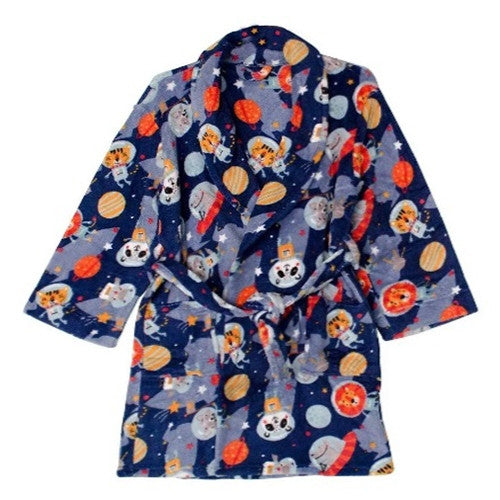 Roupão Infantil Camesa Microfibra - Menino 12 a 14 anos - Astronautas
