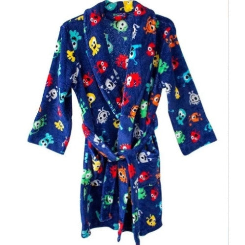 Roupão Infantil Camesa Microfibra - Menino 8 a 10 anos - Marinho
