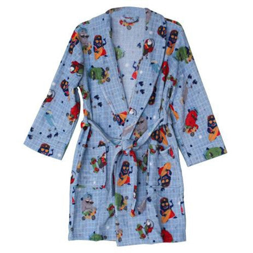 Roupão Infantil Camesa Microfibra - Menino 4 a 6 anos - Monsters
