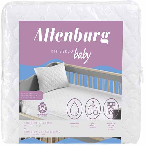 Kit Protetor de Colchão Berço Altenburg Baby - Impermeável