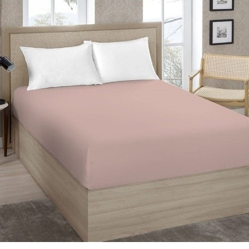 Lençol Queen Estamparia 130 Fios - Rosa Antigo