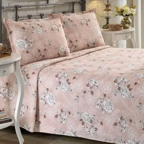Kit Colcha King Döhler Piquet Estampada 100% Algodão - Lille