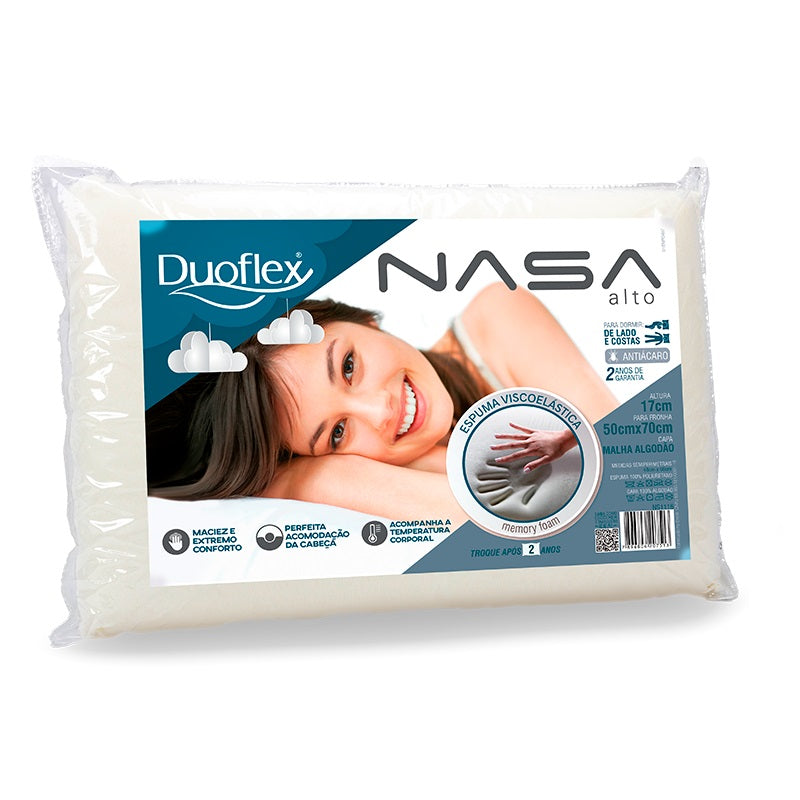 Travesseiro Nasa Duofléx - Alto 17cm