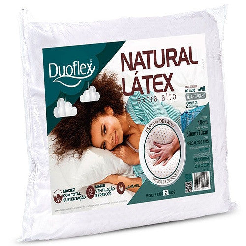 Travesseiro Duoflex Natural Látex Extra Alto - 18cm