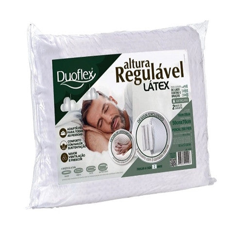 Travesseiro Duoflex - Altura Regulável 100% Látex