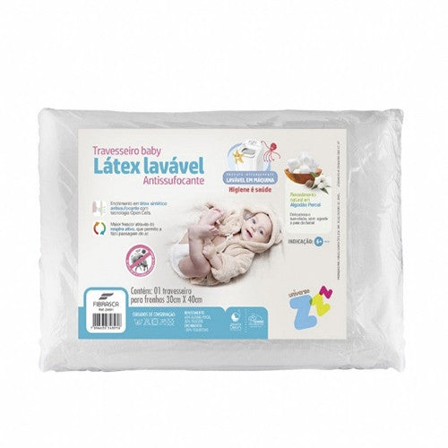 Travesseiro Fibrasca Látex Lavável Baby - 30x40cm
