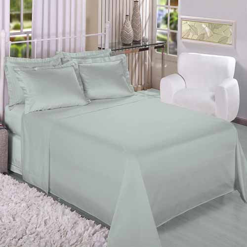 Jogo de Cama Solteiro Monte Santo 200 Fios - Verde